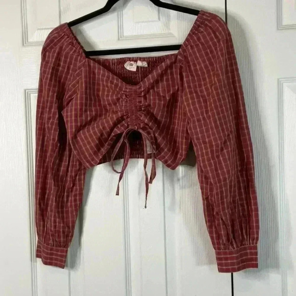LEVIS DEVIN BLOUSE RED SIZE XS - Picture 4 of 9